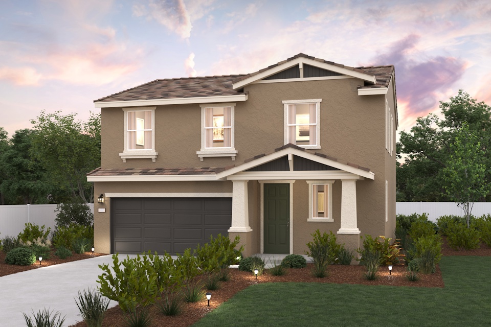 A house with a garage.
