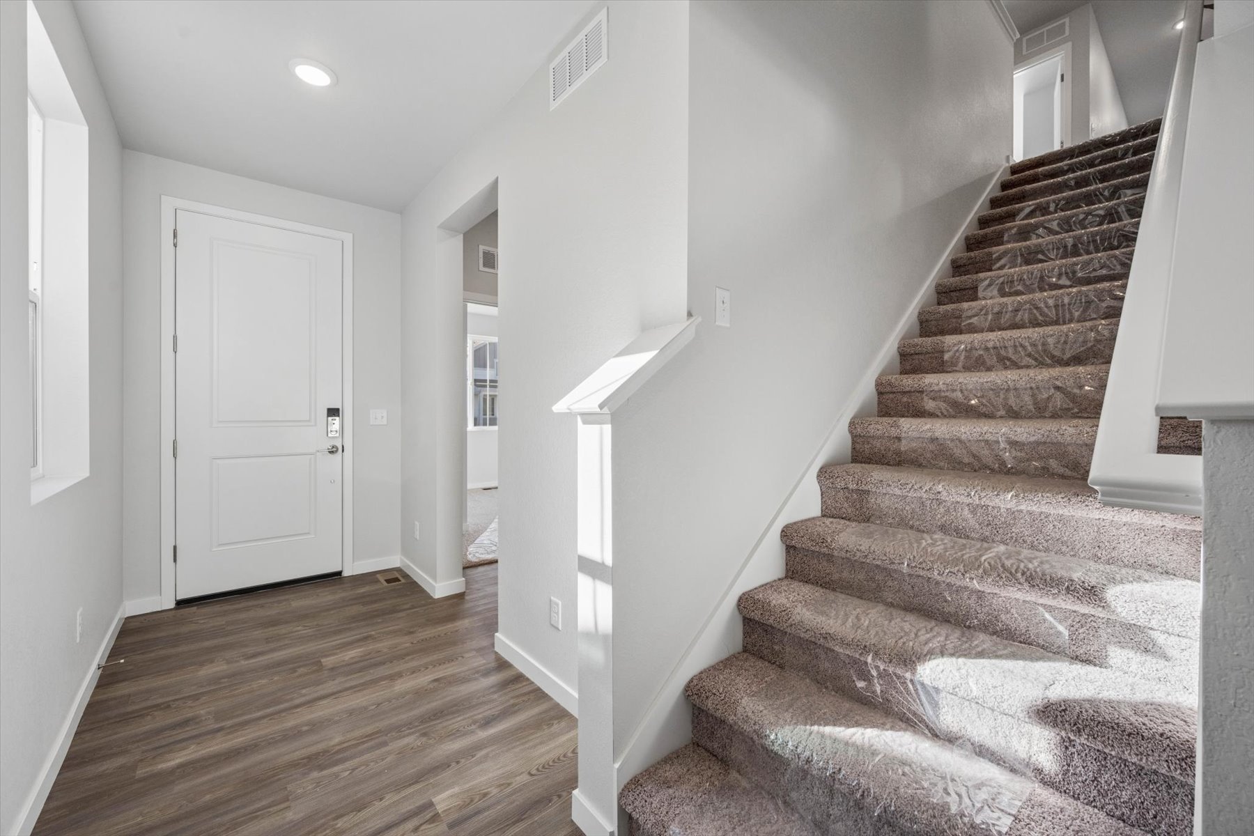 A staircase in a house.