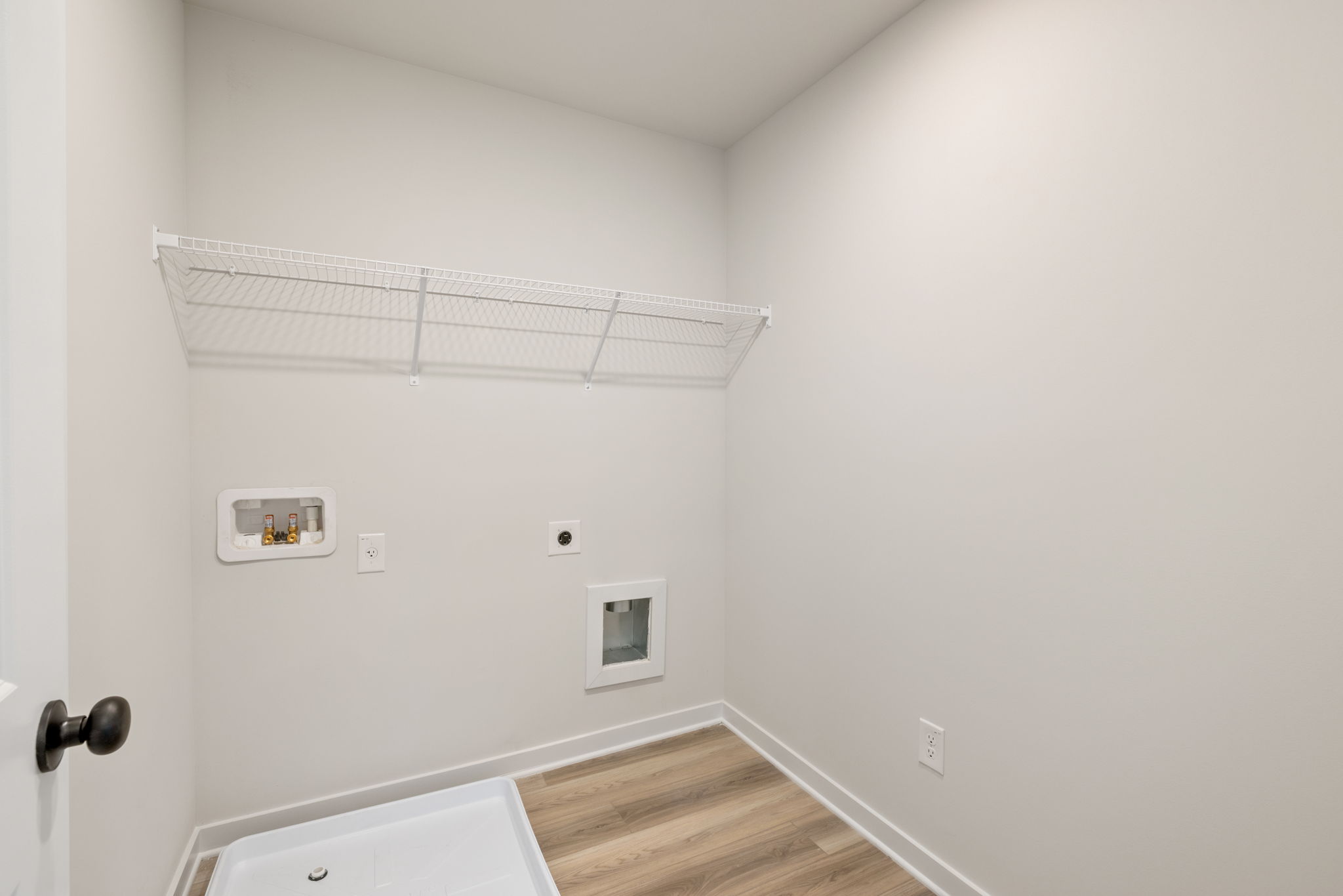 A room with white walls.