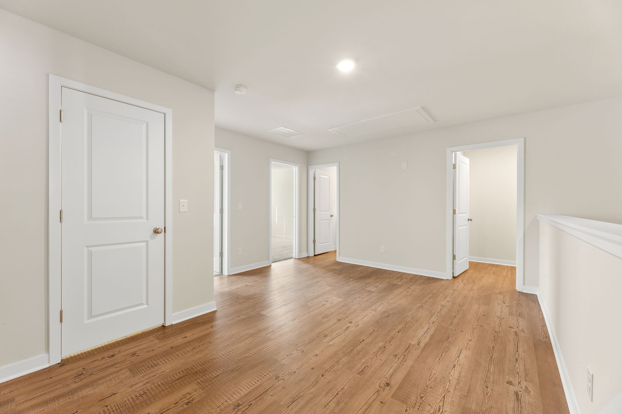 A room with white doors.