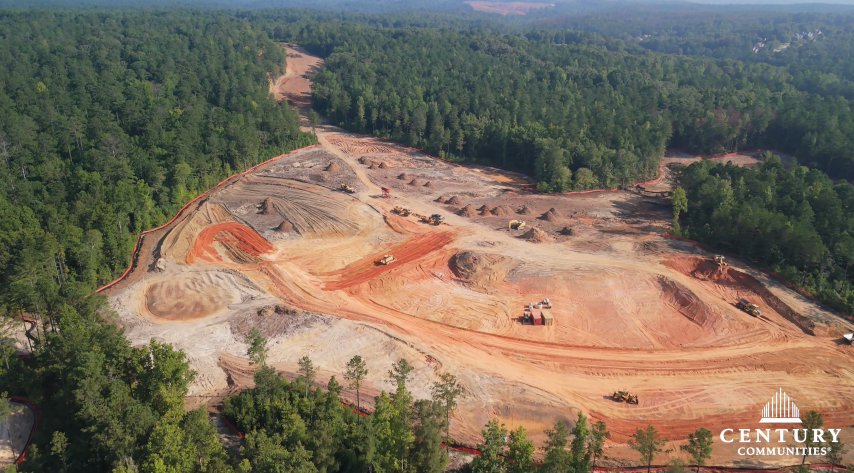 A high angle view of a river.