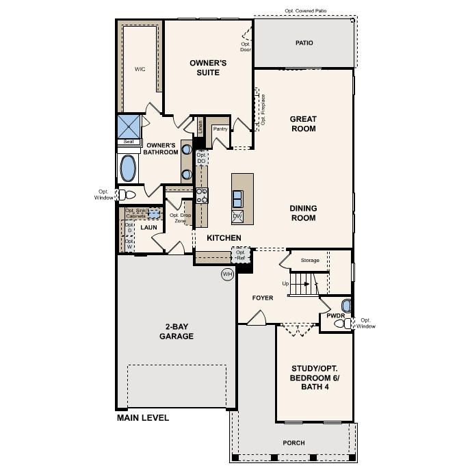 First Floor Plan of Silver Maple