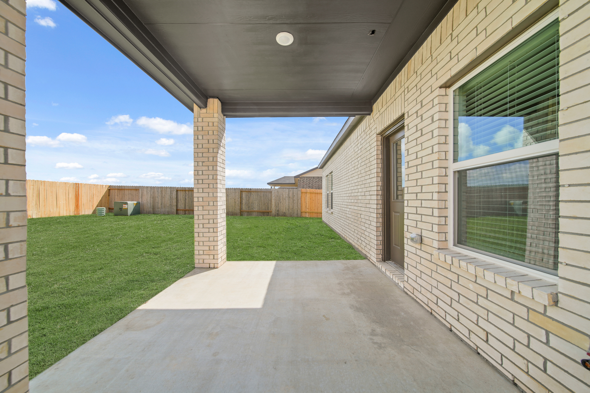 A walkway between buildings.