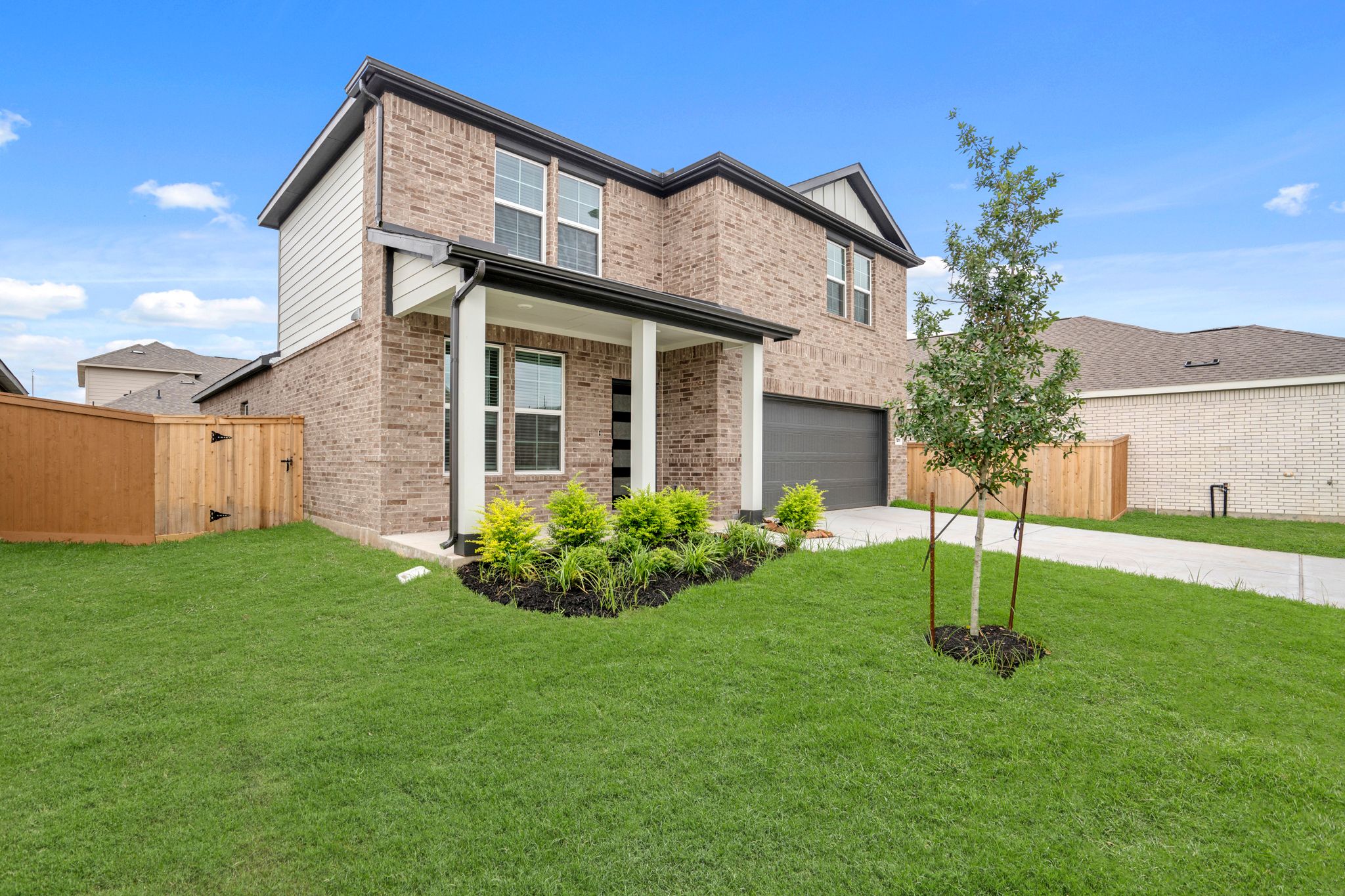 A house with a large yard.