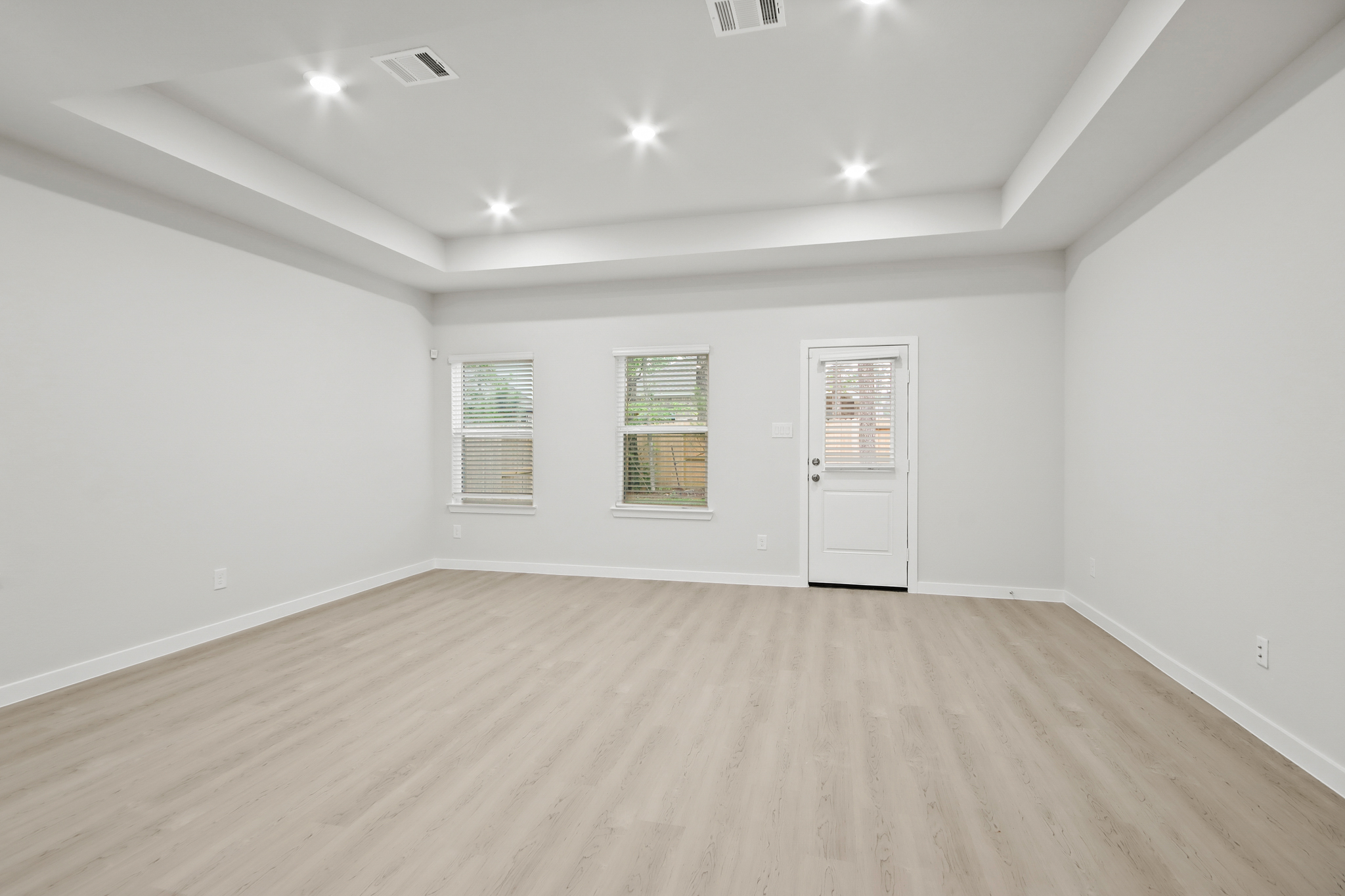 A room with white walls.