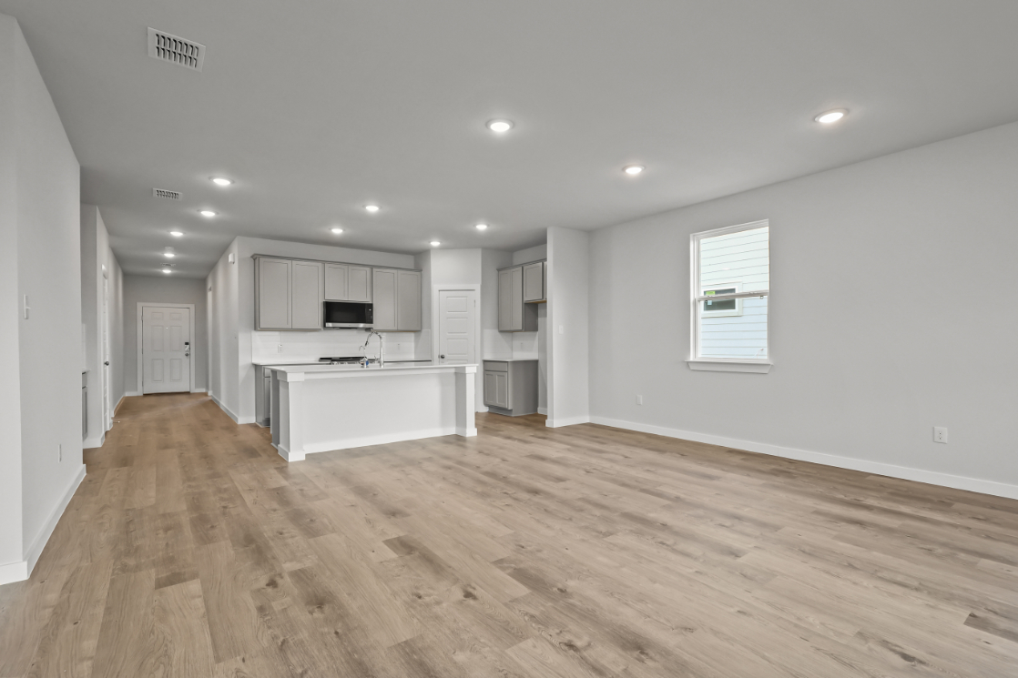 A large empty kitchen.