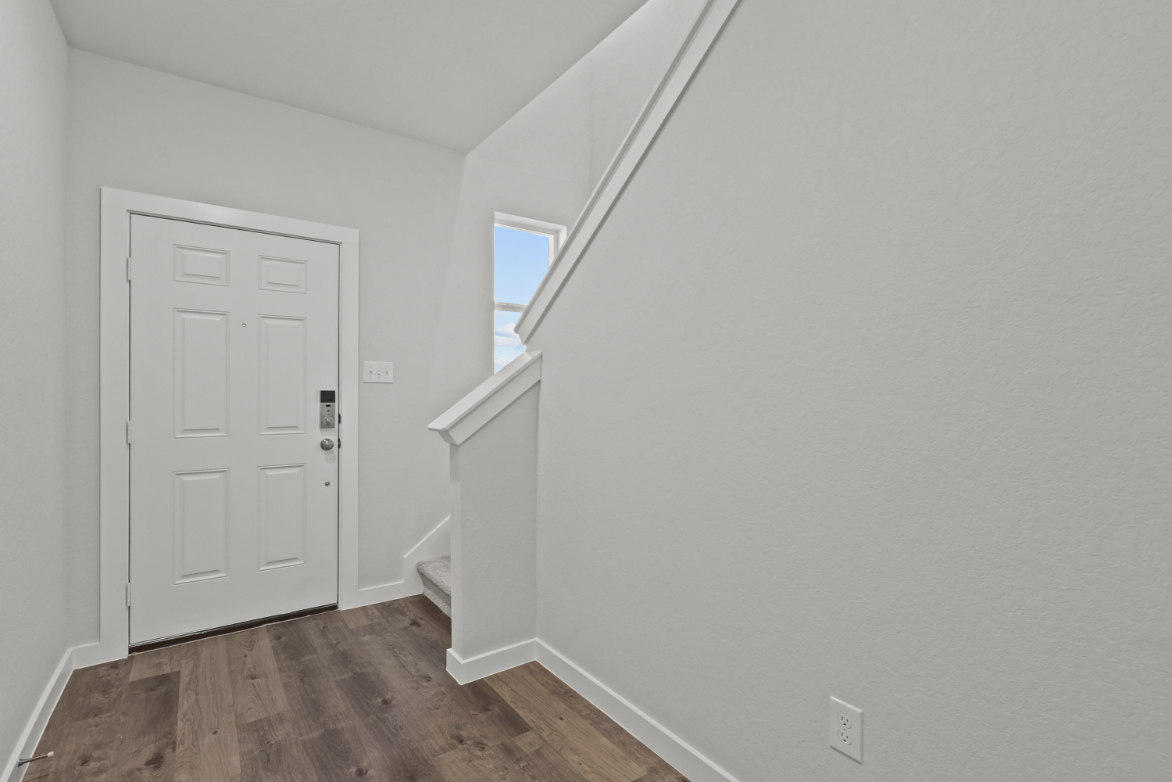 A room with white doors.